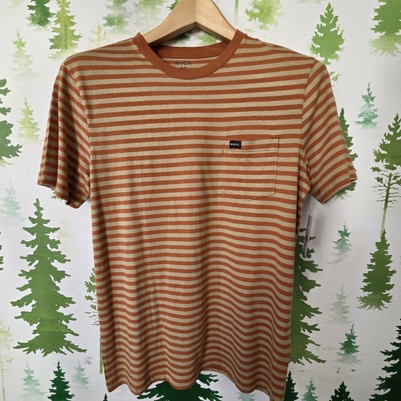 RVCA Other - RVCA Rush And Tan Striped Tee